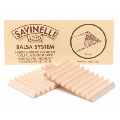 Фильтры для курительных трубок Savinelli Balsa 6mm 20 шт.