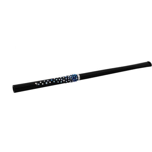 Мундштук для сигарет Swarovski "Пламя" 701931 S черный, эбонит, голубые, бежевые кристаллы