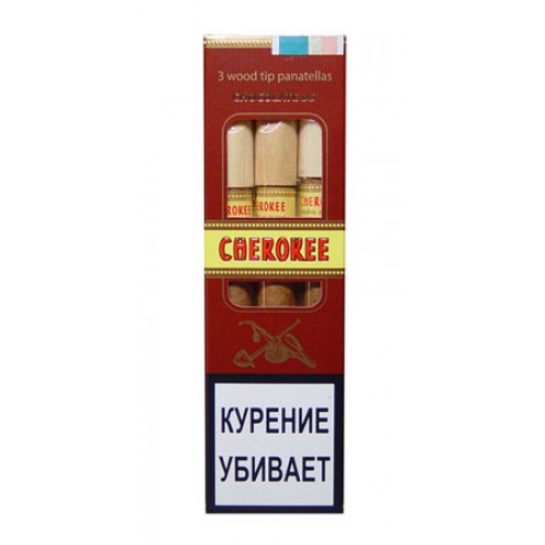 Сигариллы Cherokee Wood Tip Chocolate №5 пачка 3 шт.