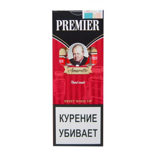 Сигариллы Premier Amaretto с мундштуком 4 шт.