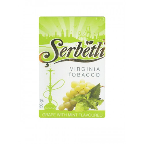 Кальянный табак Serbetli Grape with Mint Flavoured, 50гр.