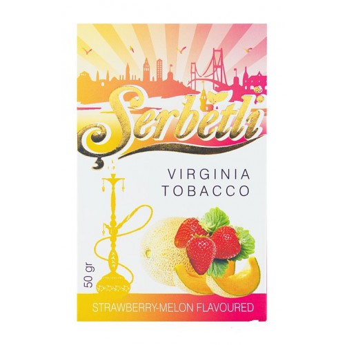 Кальянный табак Serbetli Strawberry Melon Flavoured, 50гр.