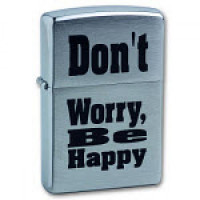 Зажигалка Zippo 200 Don`t worry Brushed Chrome