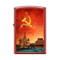 Зажигалка Zippo 233 SOVIET DESIGN Красная Москва