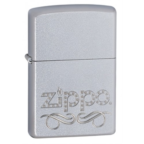 Зажигалка Zippo 24335 Zippo Scroll Satin Chrome