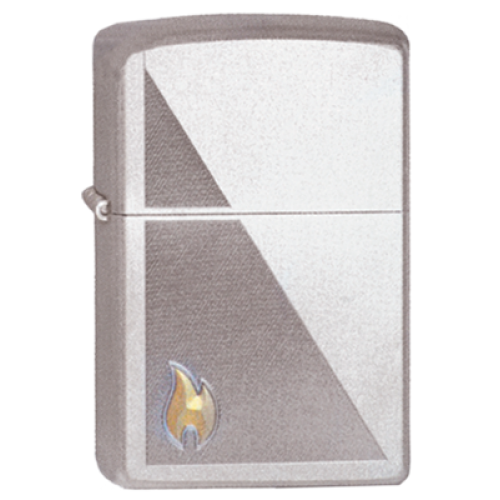 Зажигалка Zippo 205 Zippo Flame Satin Chrome