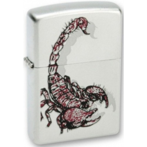 Зажигалка Zippo 205 Scorpion Color Satin Chrome